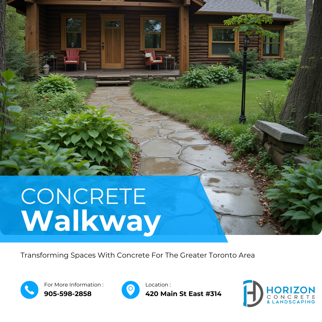 Concrete Cabin Walkway