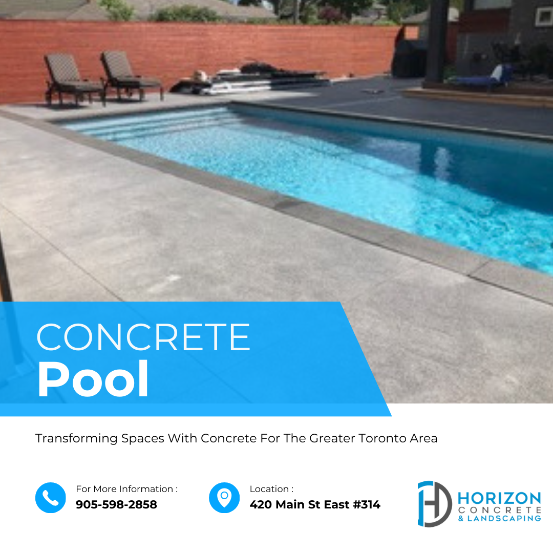 Outdoor Concrete Pool Orange Fence